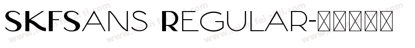 SKFSans Regular字体转换